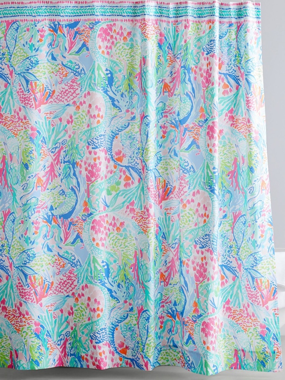Lilly Pulitzer Mermaid Cove Pottery Barn Kids Shower Curtain
